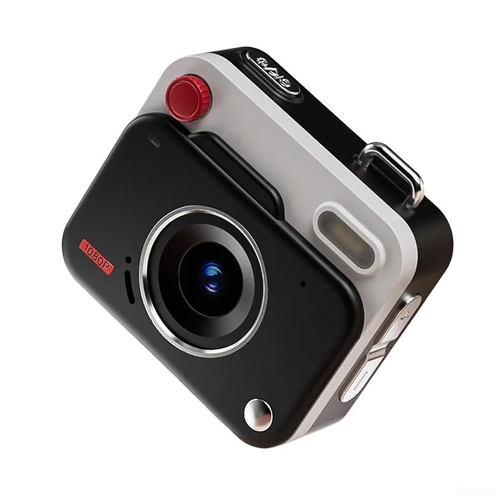 Mini Retro Digital Camera with CCD 8MP Sensor, HD 1080P Photography and Video Recording, Compact 9.5x7.4x3.6 cm Electronic Image Stabilization, Automatic Controls for Students(Black)