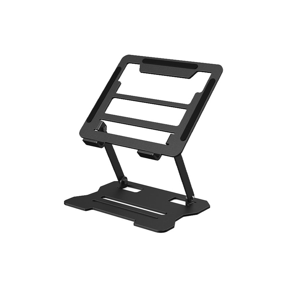 Portable Laptop Bracket Multifunctional Heightening Shelf Support Bracket Fast Heat Dissipation Base Foldable Tablet Stand(Black)