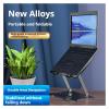 Portable Laptop Bracket Multifunctional Heightening Shelf Support Bracket Fast Heat Dissipation Base Foldable Tablet Stand(Black) view 3
