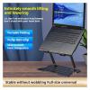 Portable Laptop Bracket Multifunctional Heightening Shelf Support Bracket Fast Heat Dissipation Base Foldable Tablet Stand(Black) view 4