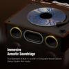 MANAYO X99 Portable CD Player Bluetooth, Walnut Wood & White, Clear Acrylic Cover, CD Player with Bluetooth USB AUX for Home Desktop Decor view 4