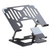 Adjustable Laptop Stand Phone Holder Foldable Carbon Steel Desktop Risers for 10-17.3Inch Device Ergonomic Cooling Desig view 3