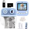 Dual-Lens Instant Print Camera for Kids, 48MP Thermal Instant Printing Camera with 2.4 Inch IPS Screen for Toddler, Boys Girls Christmas Birthday Gifts Photo Printer with 64GB SD Card (Blue) view 1