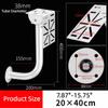 Aluminum L-Shaped Security Camera Wall Mount - 20x40cm Tubular Bracket with Steel Adapter, Fits Dome/IP/PTZ Cameras, Heavy-Duty Indoor/Outdoor for Home Surveillance view 4