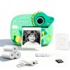 Cute Instant Print Camera for Kids  Perfect Birthday for Girls and Boys Age 3-12, Fun HD Digital Video Camera Toy with 32GB SD Card, Pink (Dinosaur, Green) view 1