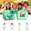 Cute Instant Print Camera for Kids  Perfect Birthday for Girls and Boys Age 3-12, Fun HD Digital Video Camera Toy with 32GB SD Card, Pink (Dinosaur, Green) view 3