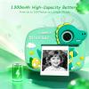 Cute Instant Print Camera for Kids  Perfect Birthday for Girls and Boys Age 3-12, Fun HD Digital Video Camera Toy with 32GB SD Card, Pink (Dinosaur, Green) view 4