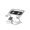 2-in-1 Laptop Tablet Stand 2 Clip Mount Smartphone Laptop Foldable Cooling Pad Support Stand Foldable Lazy Bracket Notebook Rack(2 Fans Silver) view 1