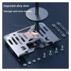2-in-1 Laptop Tablet Stand 2 Clip Mount Smartphone Laptop Foldable Cooling Pad Support Stand Foldable Lazy Bracket Notebook Rack(2 Fans Silver) view 4