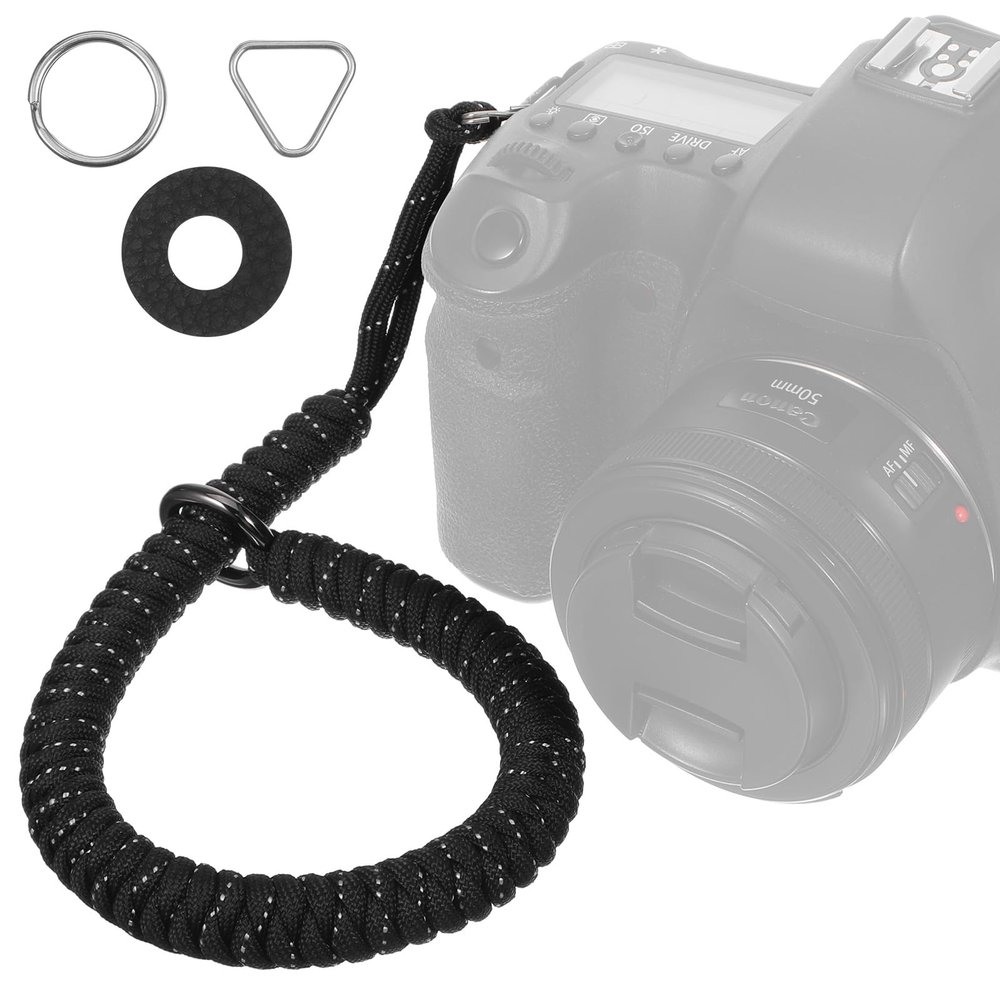 Andibro Universal Camera Wrist Strap,Braided Camera Hand Strap with Safety Connector Compatible for DSLR Mirrorless Cameras