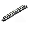 24-Port Shielded Female CAT6A RJ45 Patch Panel Metal Housing Bracket 10G Pass-Through CAT.6A UTP 19-inch Network Rackmount Frame(ONLY Patch Panel) view 1