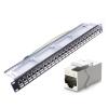 24-Port Shielded Female CAT6A RJ45 Patch Panel Metal Housing Bracket 10G Pass-Through CAT.6A UTP 19-inch Network Rackmount Frame(ONLY Patch Panel) view 2