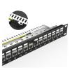 24-Port 1U Patch Panel FTP LAN with CAT7 CAT6A CAT6 RJ45 Shielded, 19-inch Rack Mount Wall Mount Network Bracket(24 Ports CAT6A) view 3