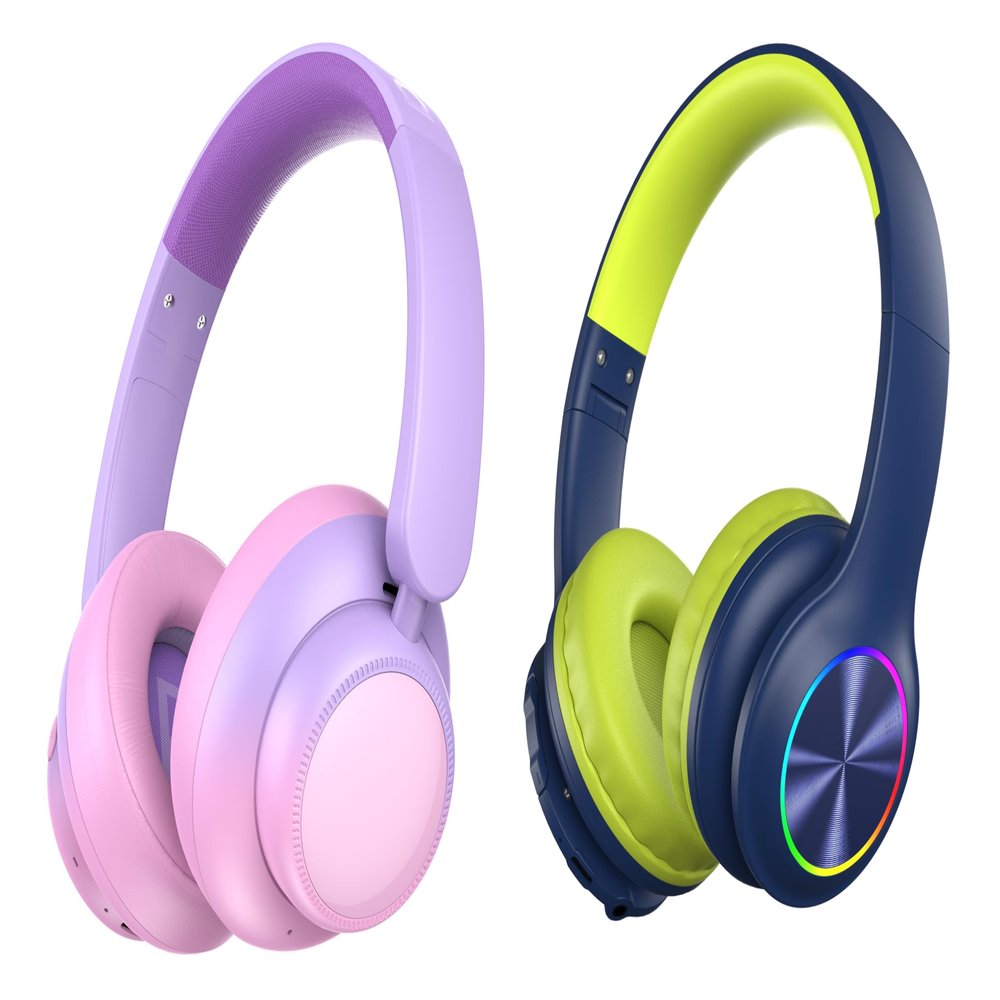 Candy Bila Active Noise Cancelling Headphones for Kids & Bluetooth Headphones for Kids Bundles