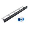 24-Port SC UPC Fiber Optic Patch Panel Bracket SC-SC trapezoidal Jack simplex Fiber Frame Single Mode ODF 19-inch 1U Cabinet(24 Ports SC-APC) view 2