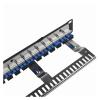 24-Port SC UPC Fiber Optic Patch Panel Bracket SC-SC trapezoidal Jack simplex Fiber Frame Single Mode ODF 19-inch 1U Cabinet(24 Ports SC-APC) view 4