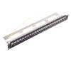 24 Port Shielded CAT6 RJ45 Patch Panel Straight Through LAN Coupler Network 19 Inch Cabinet Cabling Bracket Frame view 1