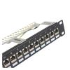 24 Port Shielded CAT6 RJ45 Patch Panel Straight Through LAN Coupler Network 19 Inch Cabinet Cabling Bracket Frame view 4