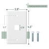 0/1/2/3/4/6 Port Jack Wall Plate, White Jack Thin RJ45 Wall Plate(10-Pack,6-Port) view 3