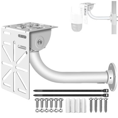 Aluminum Tube Security Camera Wall Mount - 11.8" Heavy-Duty Indoor/Outdoor Bracket with Steel Adapter, Fits Dome/IP/PTZ Cameras, Easy Installation for Home Surveillance