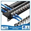 24 Ports RJ45 Patch Panel Cat6/Cat6a/Cat7 Straight Through, RJ45 Coupler Network Patch Panel 19 Inch(UTP CAT6 Coupler) view 2