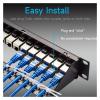 24 Ports RJ45 Patch Panel Cat6/Cat6a/Cat7 Straight Through, RJ45 Coupler Network Patch Panel 19 Inch(UTP CAT6 Coupler) view 4