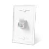 Cat6 Ethernet Wall Plate, RJ45 Wall Plate, RJ45 Jack Connector Cover,(6-Port) view 4