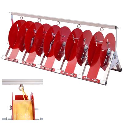 UWYTGF Stainless Steel Wire Spool Rack Holder for Cables/Ropes/Decorative Ribbons,Spool Holder with 3 4 5 Reels,Easy to Organise Various Cables,Portable Cable Storage Rack,5 Reels