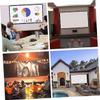 BESPORTBLE Portable Foldable Projector Screen for Indoor Outdoor Use Lightweight Polyester Movie Projection Screen for Home Theater Classroom Party view 2