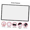 BESPORTBLE Portable Foldable Projector Screen for Indoor Outdoor Use Lightweight Polyester Movie Projection Screen for Home Theater Classroom Party view 4