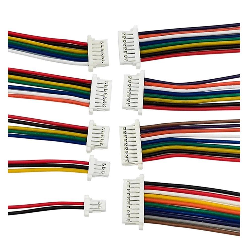 BHUPWZE 10PCS JST SH1.0 SH 1.0mm Wire Cable Connector 2/3/4/5/6/7/8/9/10/12 Pin Pitch Plug 10CM/20cm/30CM Length 28AWG(30CM,Double Head_10PCS_5P)
