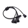 ABKMXZKD DC 5.5 * 2.1 Mm Female 1 to 1 2 3 4 12V 4Pin PWM Fan Adapter Power Supply Connector Cable(1 to 1) view 3