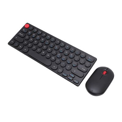 ASHATA 2.4G Wireless Keyboard Mouse Combo, Auto Sleep, 1200DPI 64 Keys Cordless Keyboard and Mouse with USB Receiver for Computer Laptop PC, Plug and Play (Black)