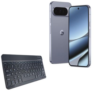 BoxWave Keyboard Compatible with Google Pixel 10 Pro XL (6.8 in) - SlimKeys Bluetooth Keyboard, Portable Thin with Chiclet-Style Keys - Jet Black