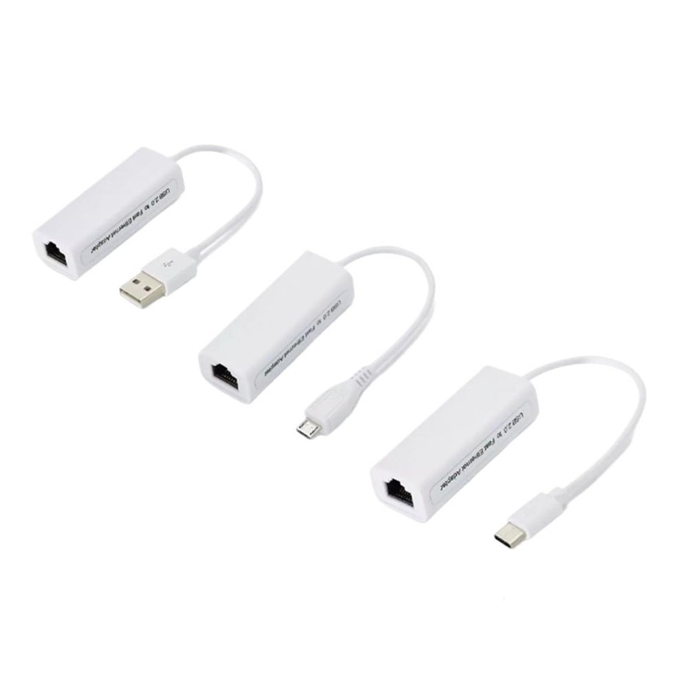 ABKMXZKD M;ic/ro USB Type C to Network Card LAN Ethernet RJ45 10/100Mbps Internet Cable for an/DRO/id PC Tablet XP Vista Linux(Type C)