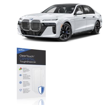BoxWave Screen Protector Compatible With BMW 2026 7-Series Rear-Seat Display (31.3 in) - ClearTouch Crystal ToughShield 9H (2-Pack), Clear 9H Tough Flexible Film Screen Protector