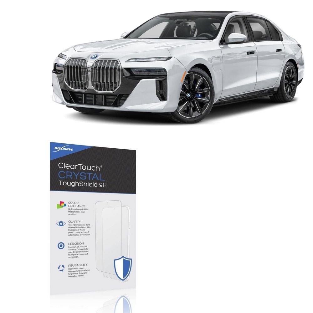 BoxWave Screen Protector Compatible With BMW 2026 7-Series Rear-Seat Display (31.3 in) - ClearTouch Crystal ToughShield 9H (2-Pack), Clear 9H Tough Flexible Film Screen Protector