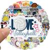 50Pcs Funny Volleyball Sports Stickers,Motivational Volleyball Water Bottle Sticker for Kids, Waterproof Vinyl Laptop Kids Stickers for Laptop,Bumper,Skateboard, Guitar,Sports Enthusiast(Volleyballs) view 3