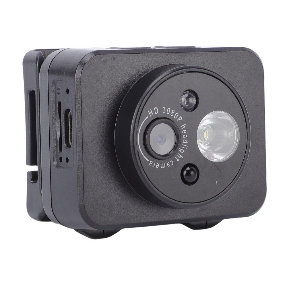 LAISANIM Head Mounted Action Cameras, 2MP 1080P Adjustable Video Recording Camera with LED Headlamp, Wearable Body Video Camera for Night Outdoor Sports (32G)