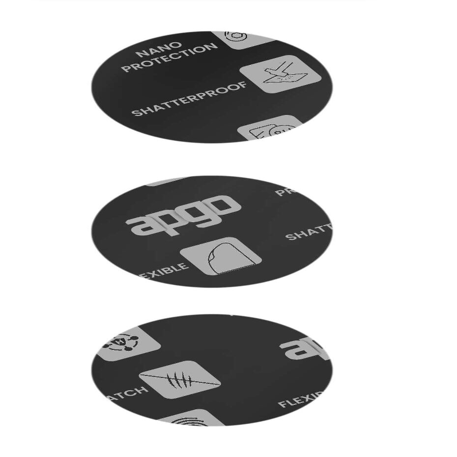 apgo 3x MATTE Hybrid protective glass compatible with Elonix DM58, flexible nano glass, great replacement for tempered glass, scratch-resistant, full glue