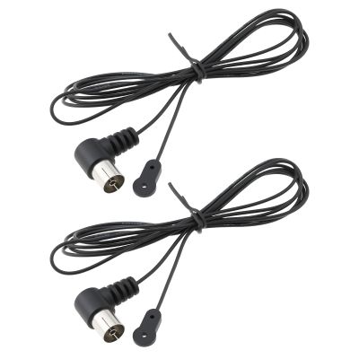 eMagTech 2Pcs FM Radio Antenna Coaxial Cable for Table Top Home Stereo Receiver Audio Video Radio Receiver