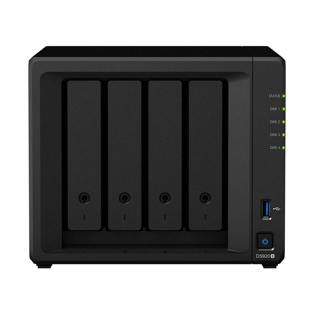 Synology DiskStation DS920+ NAS Server for Business with Celeron J4125 Quad-Core CPU, 8GB DDR4 Memory, 8TB HDD, DSM Operating System
