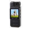 Semme Body Worn Camera Wearable Camera Video Recorder 4K HD 180 Rotating Lens 130 Wide Angle Motion Detection Loop Recording 1.3 Inch Display with Back view 1