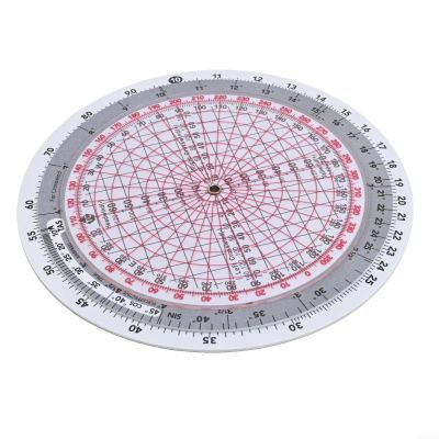 Aviation Flight Computer E6B-R Waterproof Plastic Circular Slide Rule Plotter for Pilot Navigation and Training Calculations, 6 Inch(E6B-R2)
