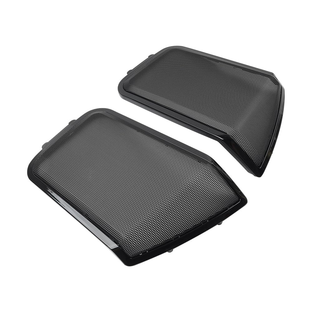 Bacar Powersports Fairing Kits Inner Fairing Glove Box Door Covers Front Speaker Grill Covers 2 Pcs For Harley for Touring Saddlebags 94-13 with 6"x 9" speaker Lid Metal XJ59-GY-5Z2S