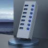Fast Speed 7 Port USB3.0 Data Hubs Splitter with Individual Power Switches for PC Laptop and More PC Accessories view 3