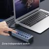 Fast Speed 7 Port USB3.0 Data Hubs Splitter with Individual Power Switches for PC Laptop and More PC Accessories view 4