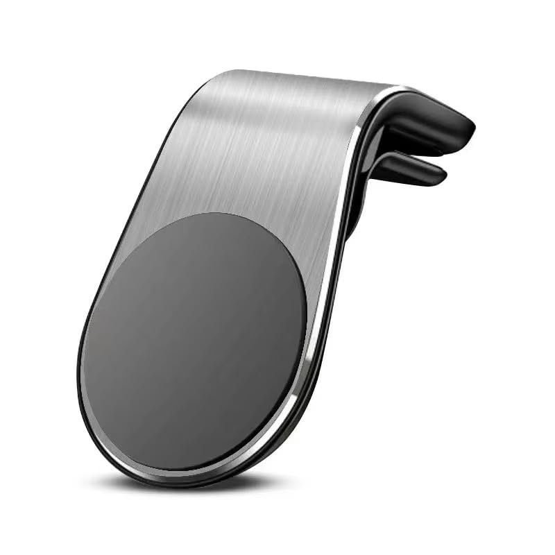 OUTMX Car Phone Holder Magnetic Air Vent for Hyundai Accent 2012-2017 2018-2022 Accessories, 360 Adjustable L Type Car Mount Cell Phone Automobile Cradles,Silver