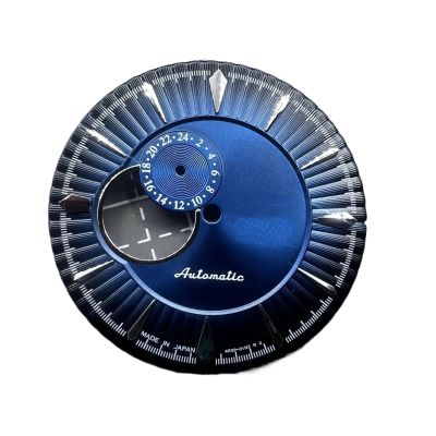 35mm Dark Blue Silver Cocktail Nail Dial For NH39 Diving Watch Movement