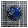 35mm Dark Blue Silver Cocktail Nail Dial For NH39 Diving Watch Movement view 3